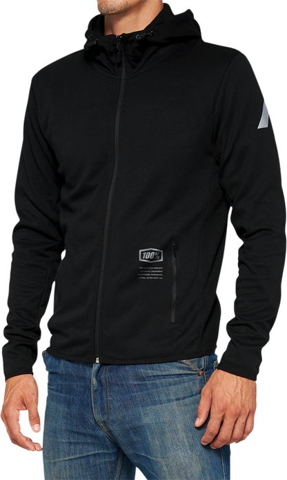 100% Viceroy Tech Zip Hoodie - Black - Medium 20037-00001