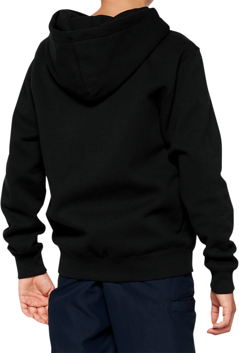 100% Youth Official Zip Hoodie - Black - Small 20033-00000
