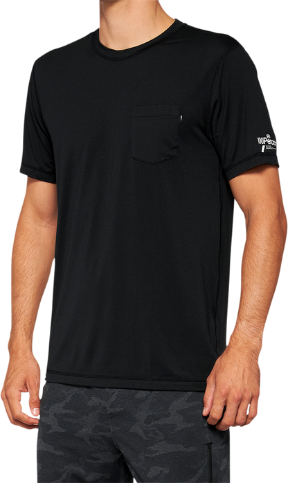 100% Mission Athletic T-Shirt - Black - Medium 20014-00001