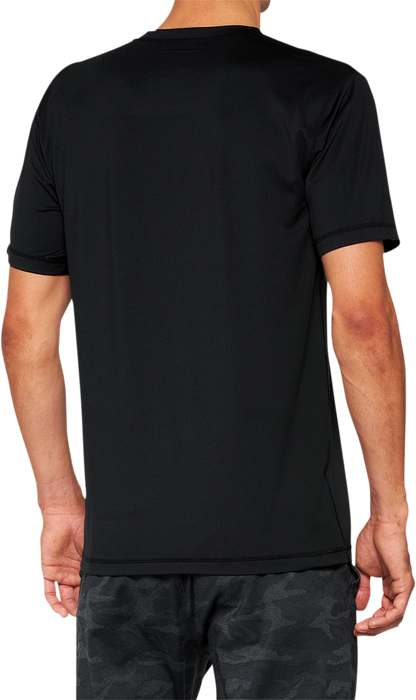 100% Mission Athletic T-Shirt - Black - Medium 20014-00001