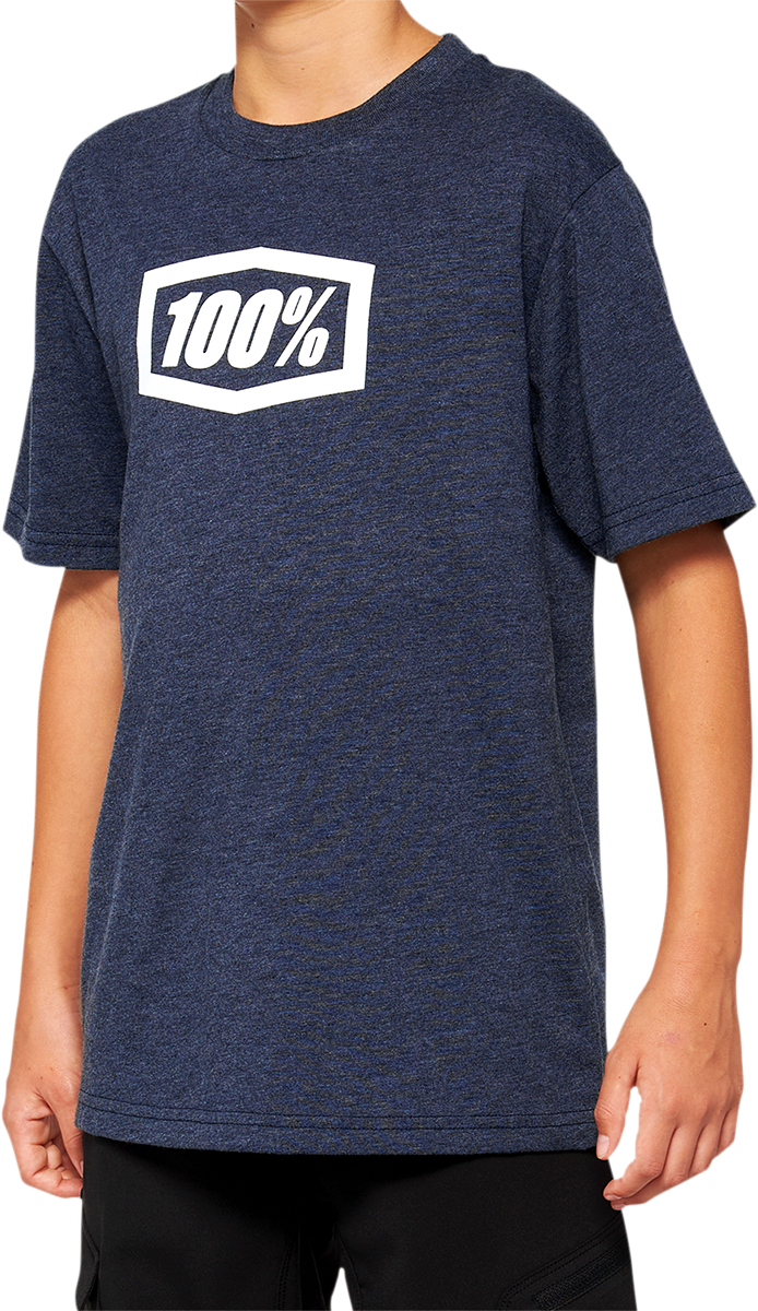 100% Youth Icon T-Shirt - Navy - Large 20001-00014