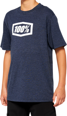 100% Youth Icon T-Shirt - Navy - Large 20001-00014