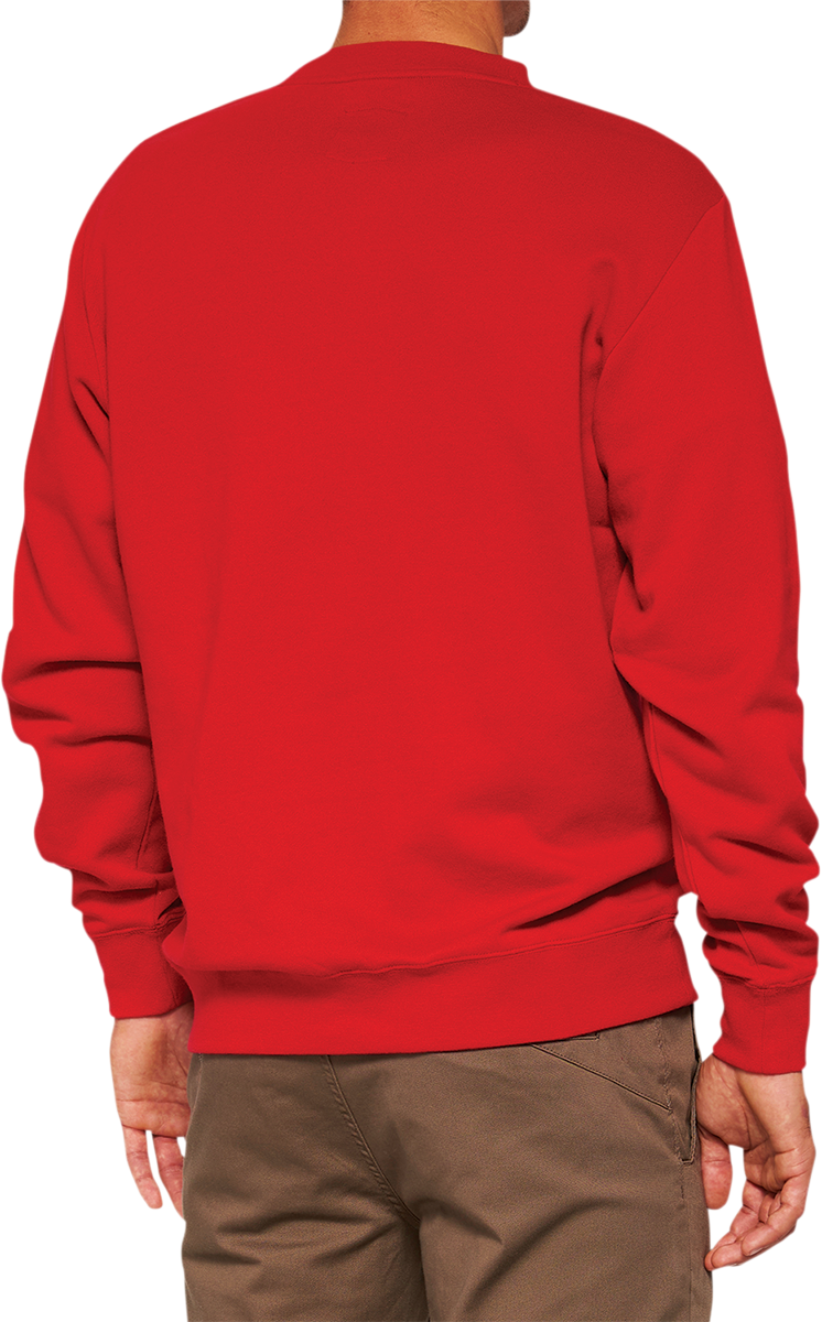 100% Icon Long-Sleeve Fleece Sweatshirt - Red - Medium 20026-00011