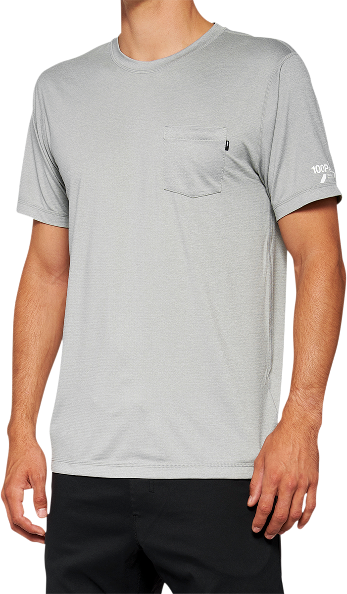 100% Mission Athletic T-Shirt - Gray - Small 20014-00005