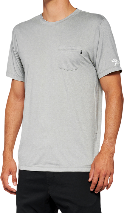 100% Mission Athletic T-Shirt - Gray - Small 20014-00005