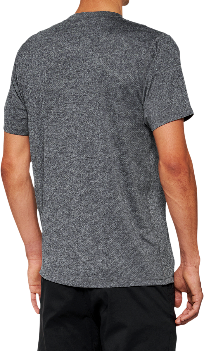 100% Mission Athletic T-Shirt - Charcoal - Large 20014-00012