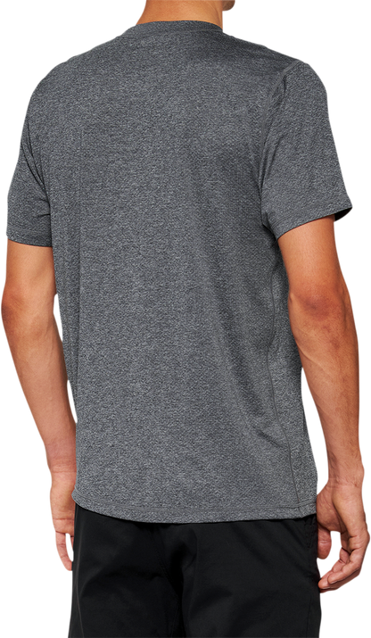 100% Mission Athletic T-Shirt - Charcoal - Large 20014-00012