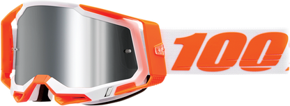 100% Racecraft 2 Goggle - Orange - Silver Flash Mirror Lens 50010-00013