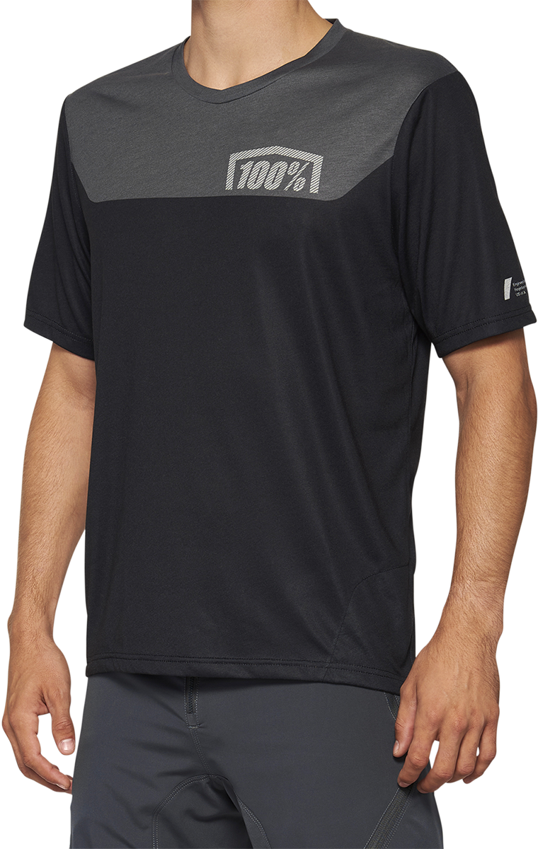 100% Airmatic Short-Sleeve Jersey - Gray/Midnight - Small 40014-00015