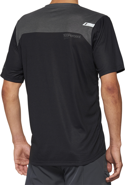100% Airmatic Short-Sleeve Jersey - Gray/Midnight - Small 40014-00015