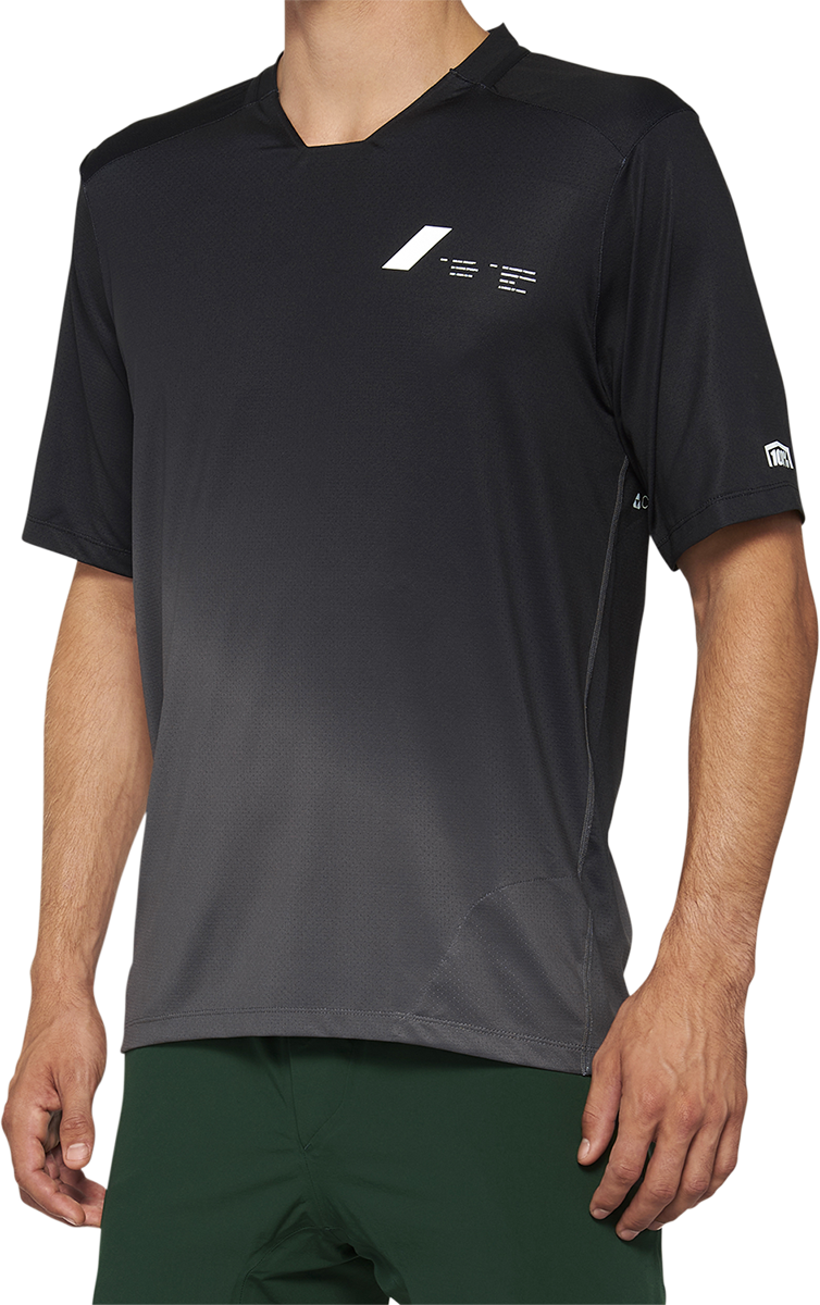 100% Celium Short-Sleeve Jersey - Short-Sleeve - Black/Charcoal - Small 40011-00000