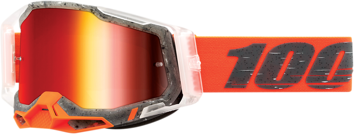 100% Racecraft 2 Goggle - Schrute - Red Mirror Lens 50010-00014
