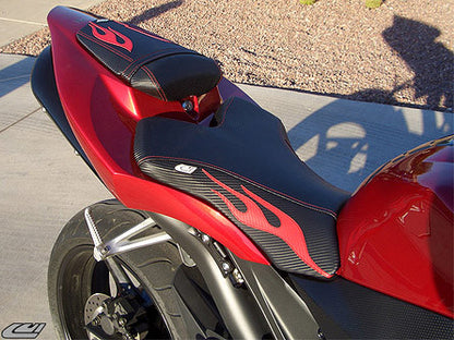LUIMOTO Flame Edition Passenger Seat Covers for the YAMAHA R1 (04-06)