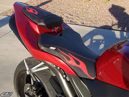 LUIMOTO Flame Edition Rider Seat Covers for the YAMAHA R1 (04-06)