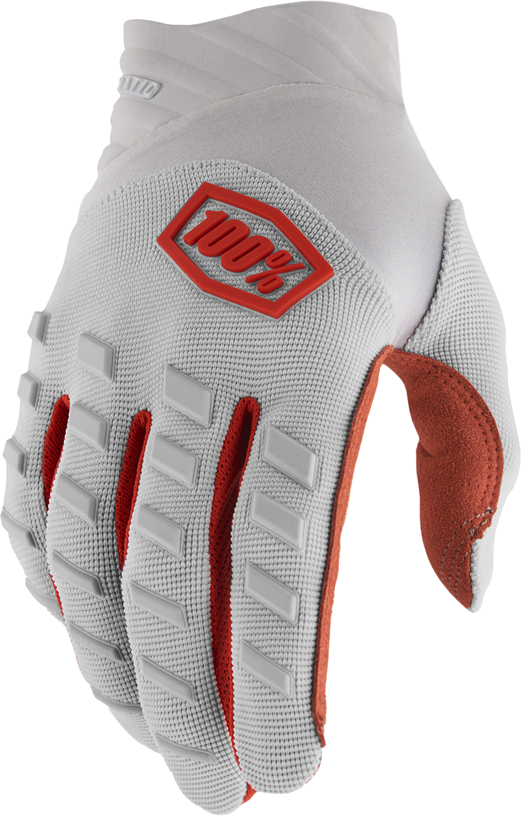 100% Airmatic Gloves - Silver - Small 10000-00040