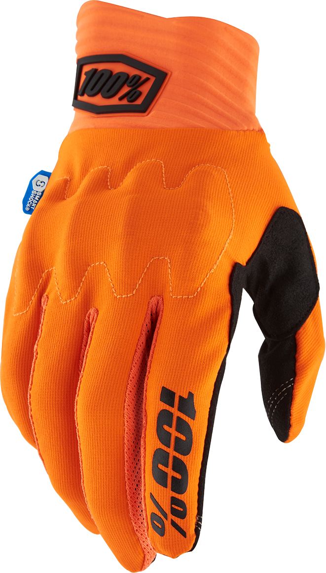 100% Cognito Smart Shock Gloves - Fluorescent Orange - Small 10014-00035