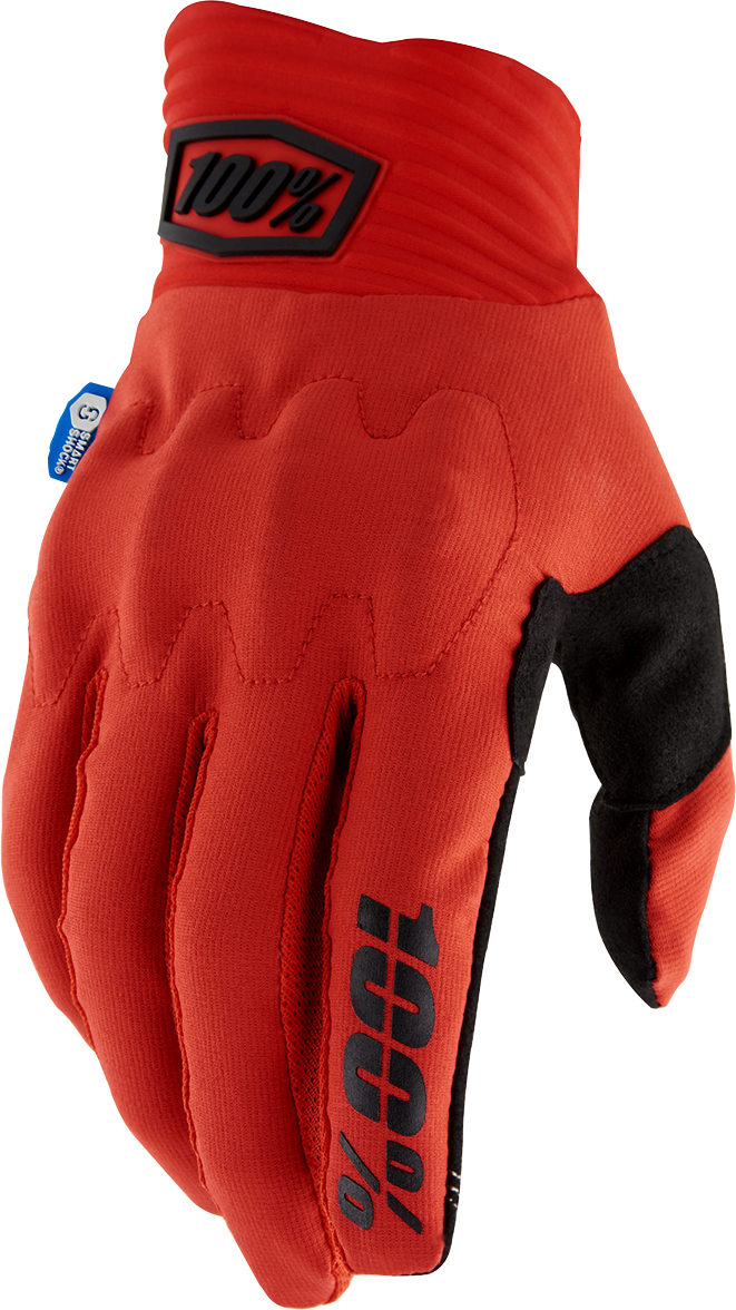 100% Cognito Smart Shock Gloves - Red - Small 10014-00045