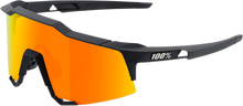 100% Speedcraft Sunglasses - Soft Tact Black - HiPER Red Multilayer Mirror Lens 60007-00008