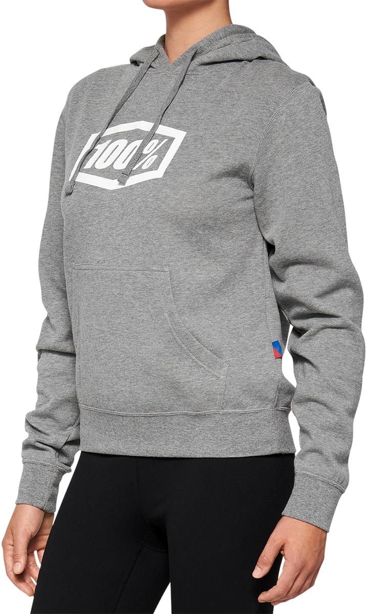 100% Women's Icon Hoodie - Heather Gray - Medium 20031-00005