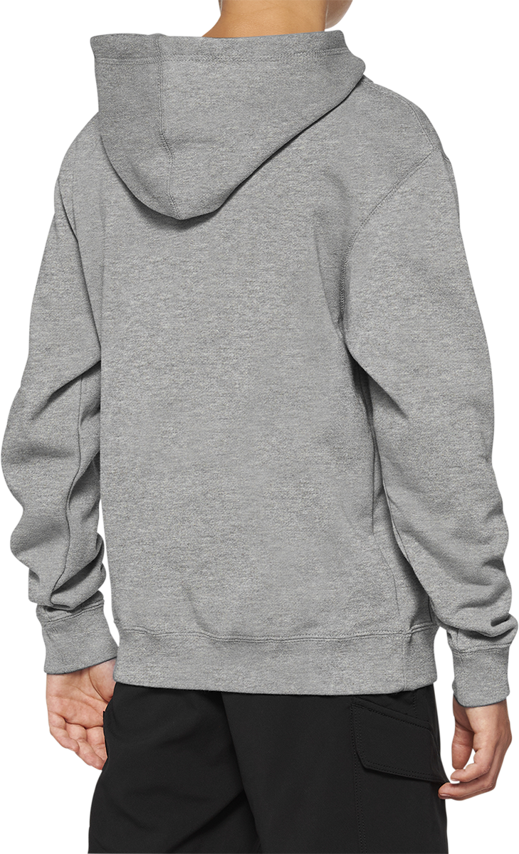 100% Youth Icon Hoodie - Gray - Large 20030-00006