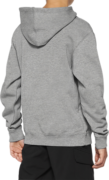 100% Youth Icon Hoodie - Gray - Large 20030-00006