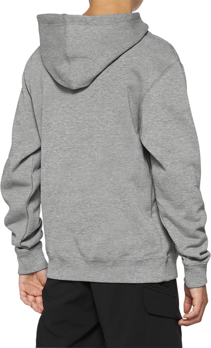 100% Youth Icon Hoodie - Gray - Large 20030-00006