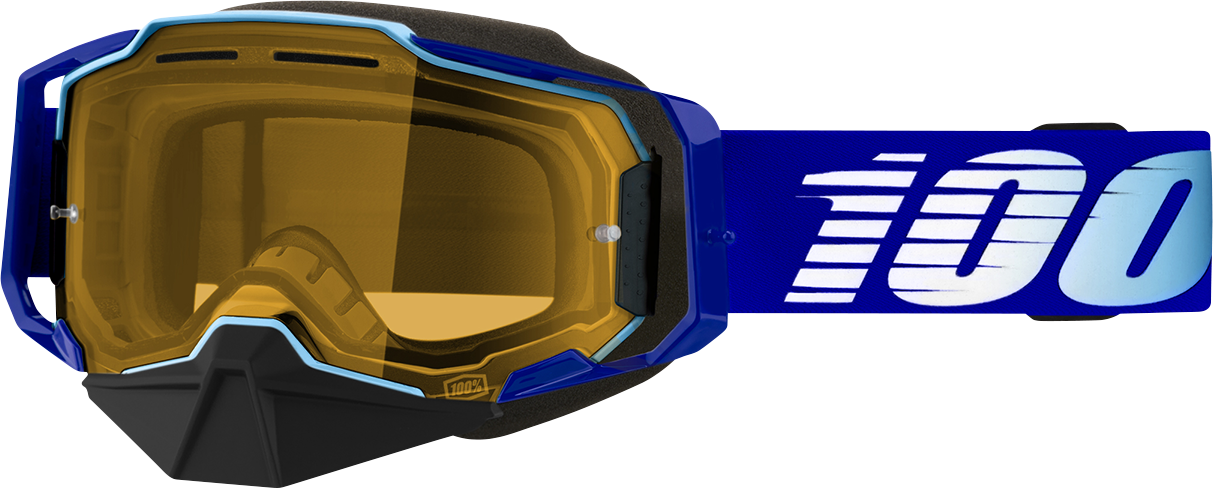 100% Armega Snow Goggle - Royal - Yellow Lens 50007-00004