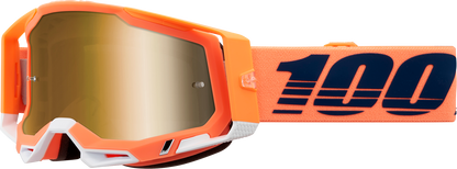 100% Racecraft 2 Goggle - Coral - True Gold Mirror Lens 50010-00018