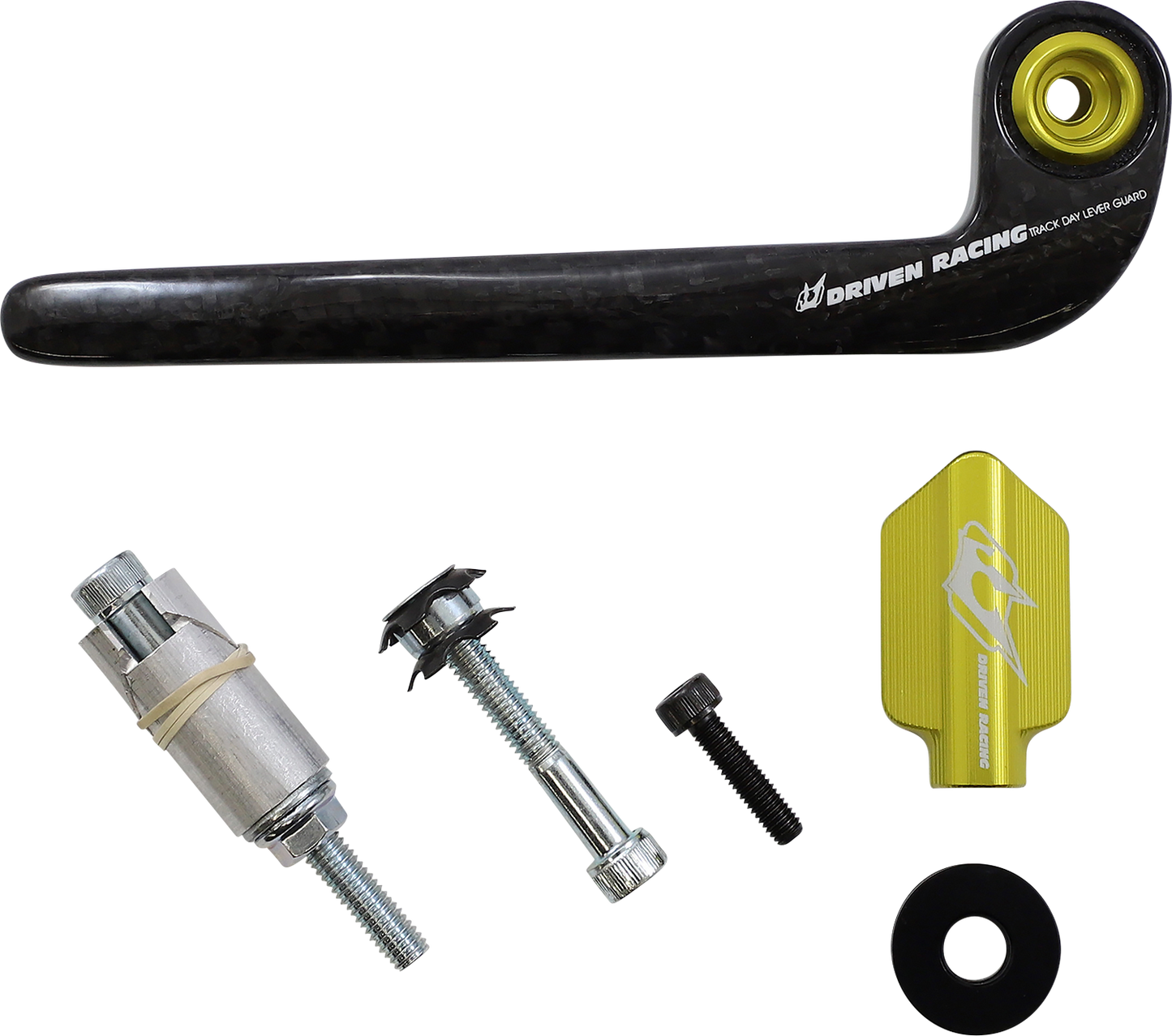 DRIVEN RACING Trackday Lever Guard - Carbon Fiber - Clutch - Gold DCTDLG-2-GD