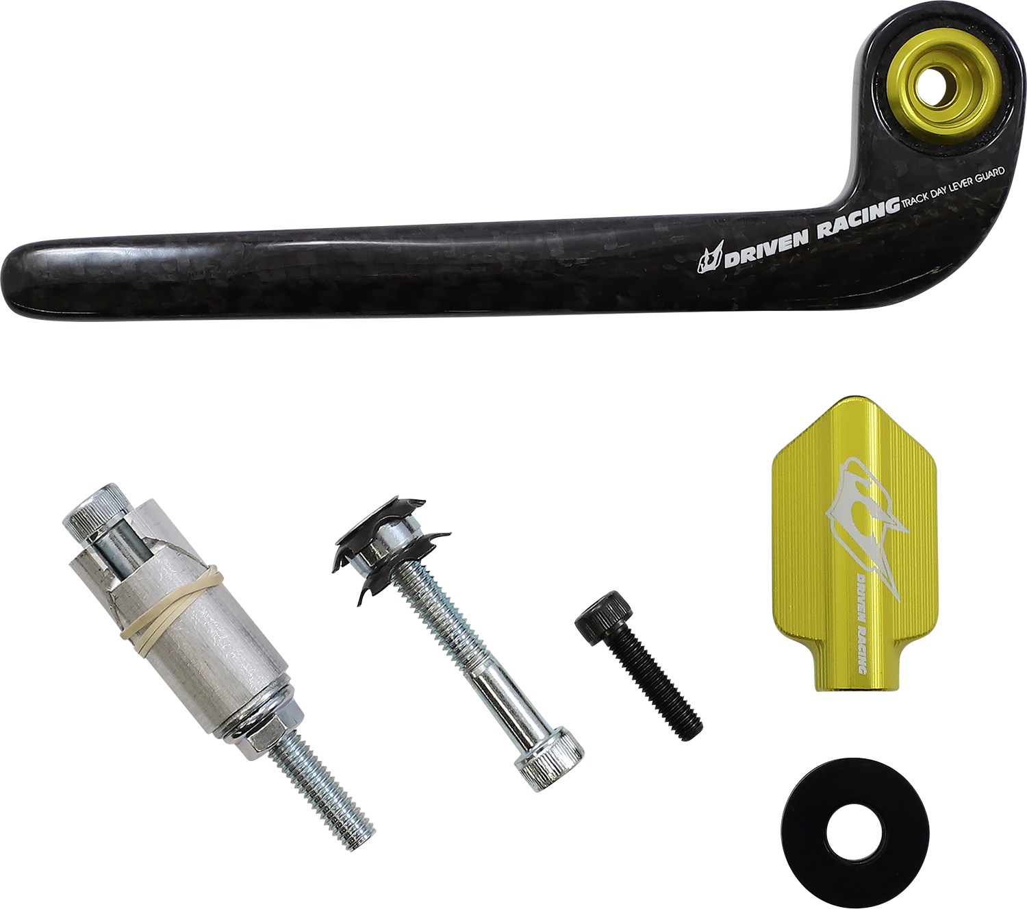 DRIVEN RACING Trackday Lever Guard - Carbon Fiber - Clutch - Gold DCTDLG-2-GD