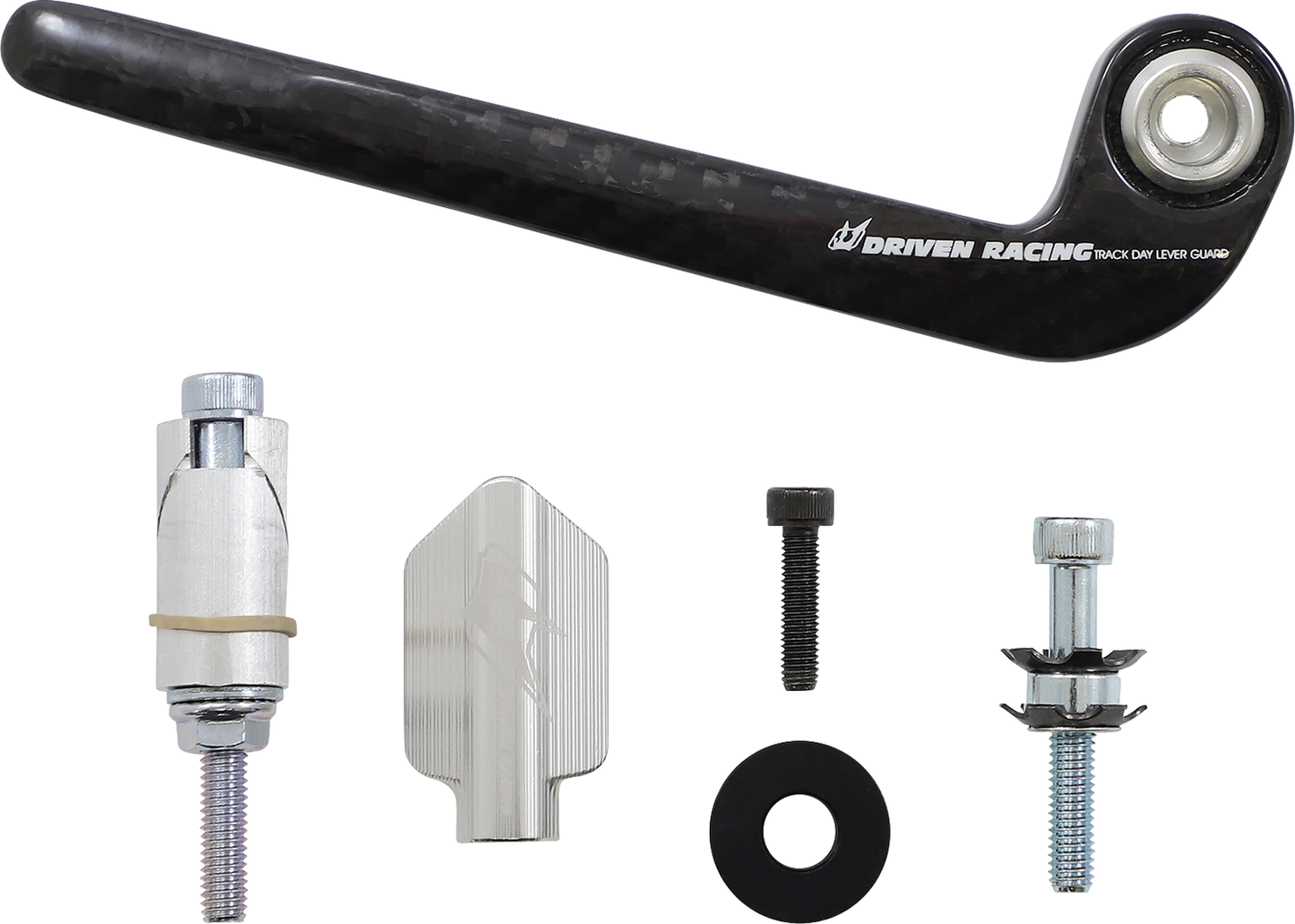DRIVEN RACING Trackday Lever Guard - Carbon Fiber - Clutch - Silver DCTDLG-2-SL