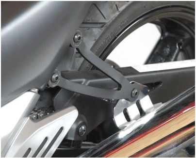 R&G Racing Exhaust Hanger & Left Hand Footrest Blanking Plate kit For Suzuki GW250 Inazuma '13-'15