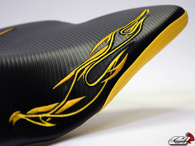 LUIMOTO Flame Edition Rider Seat Cover for the YAMAHA R1 (09-14)