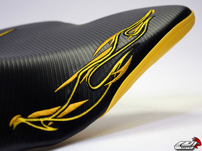 LUIMOTO Flame Edition Rider Seat Cover for the YAMAHA R1 (09-14)
