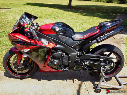 LUIMOTO Flame Edition Rider Seat Cover for the YAMAHA R1 (09-14)