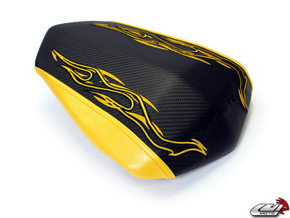 LUIMOTO Flame Edition Passenger Seat Cover for the YAMAHA R1 (09-14)