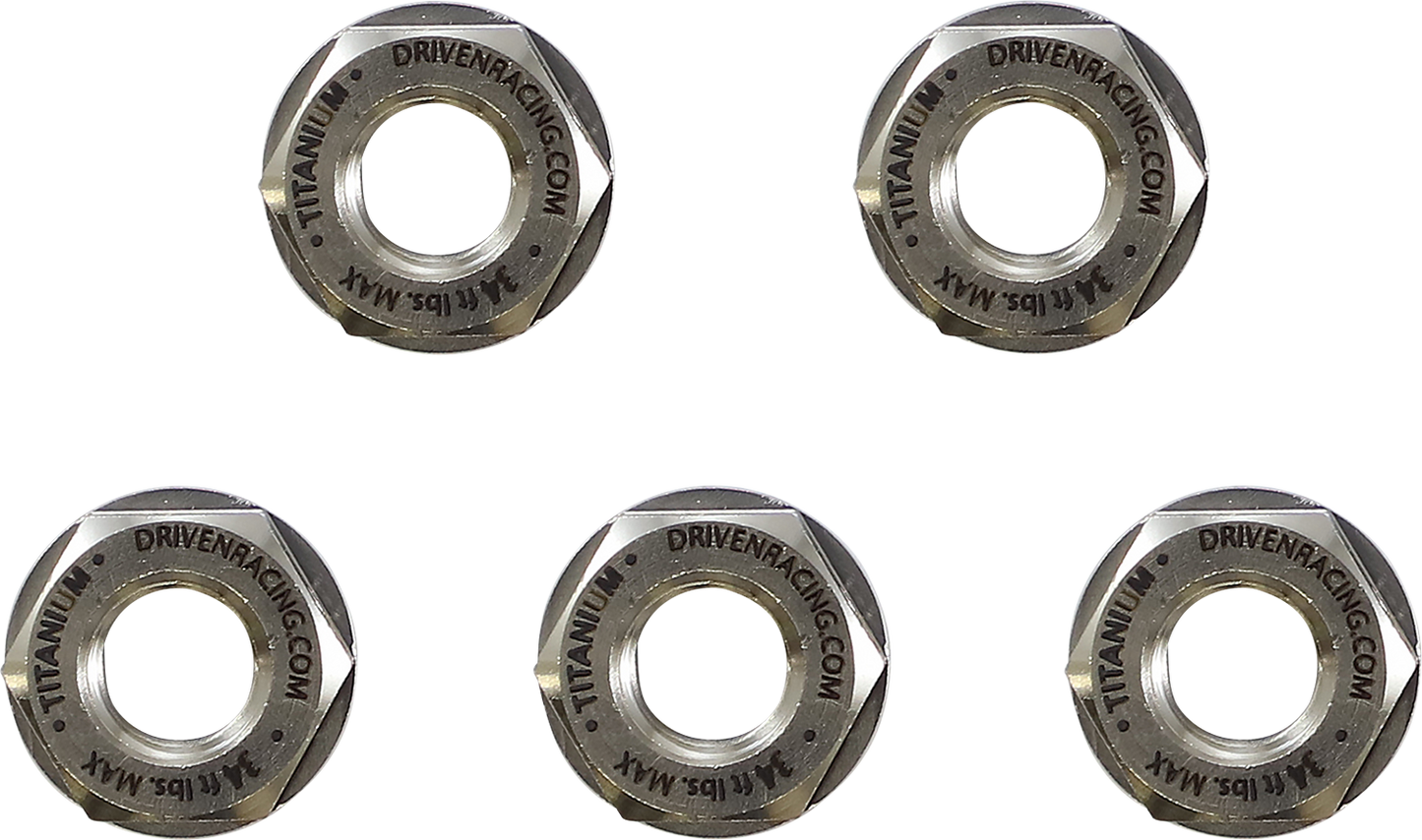 DRIVEN RACING Sprocket Nuts - Titanium - 5 Pack DSN-5 TN