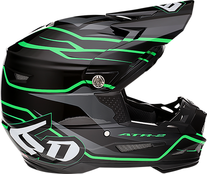 6D HELMETS ATR-2 Helmet - Phase - Black/Green - XS 12-2844