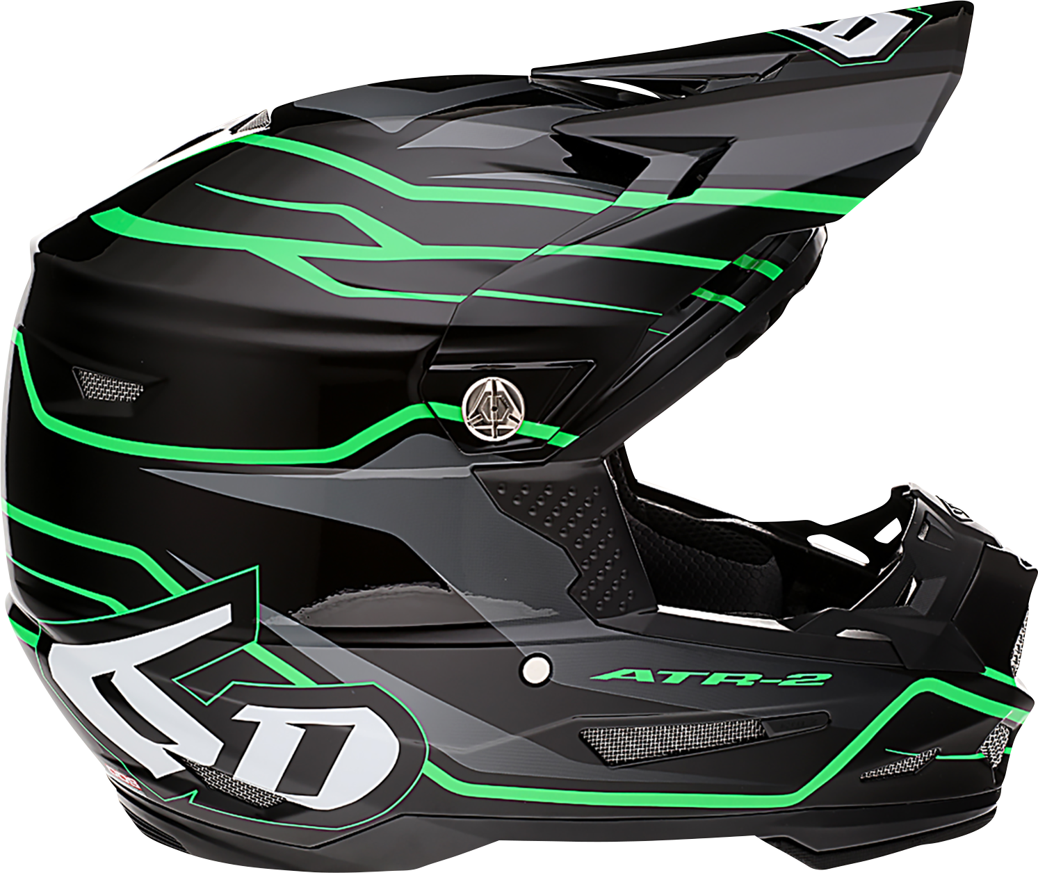 6D HELMETS ATR-2 Helmet - Phase - Black/Green - Medium 12-2846
