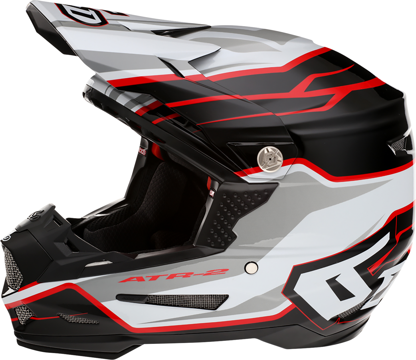 6D HELMETS ATR-2 Helmet - Phase - White/Red - Large 12-2837