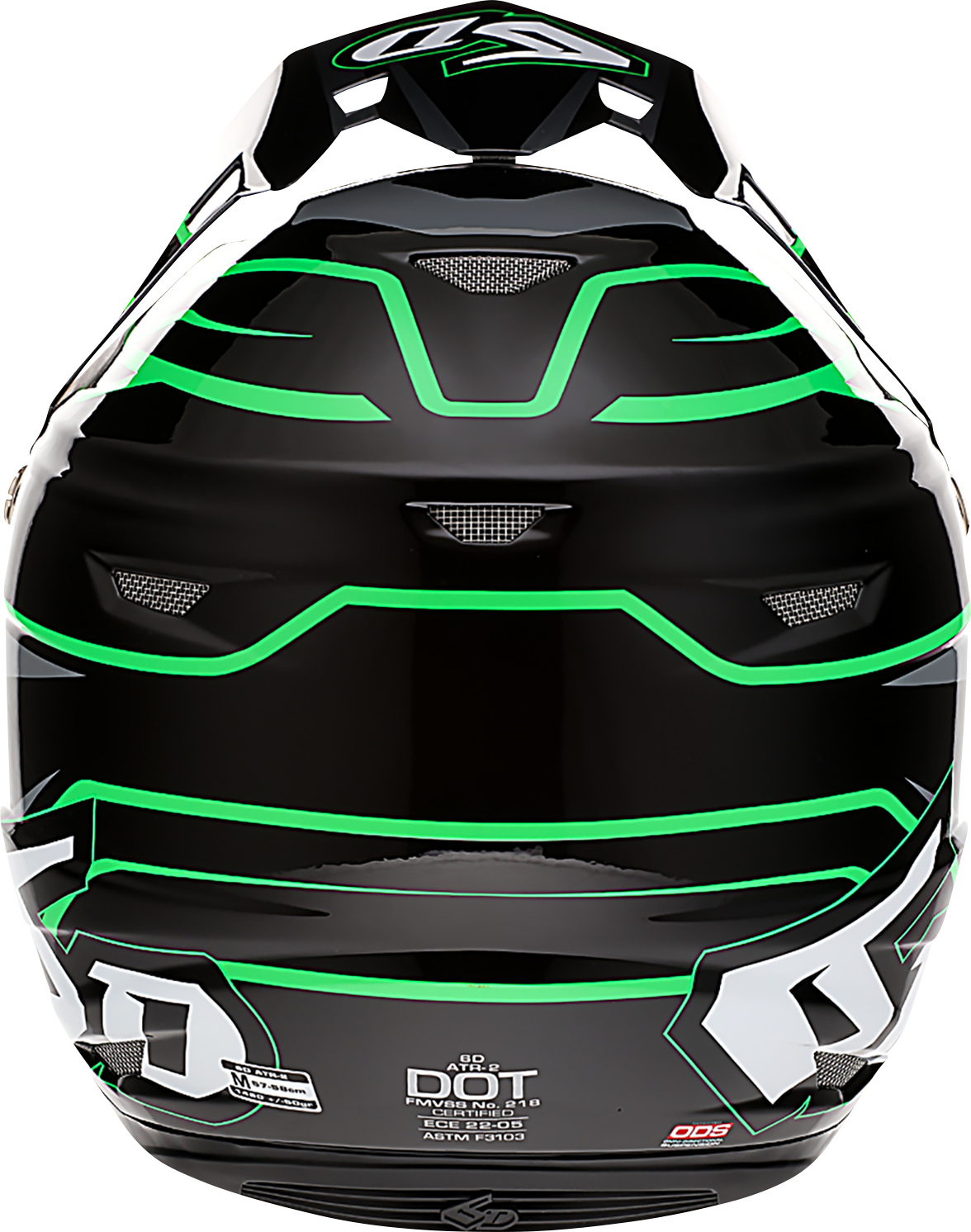 6D HELMETS ATR-2 Helmet - Phase - Black/Green - XS 12-2844