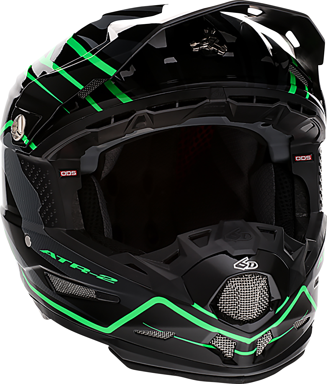 6D HELMETS ATR-2 Helmet - Phase - Black/Green - Large 12-2847