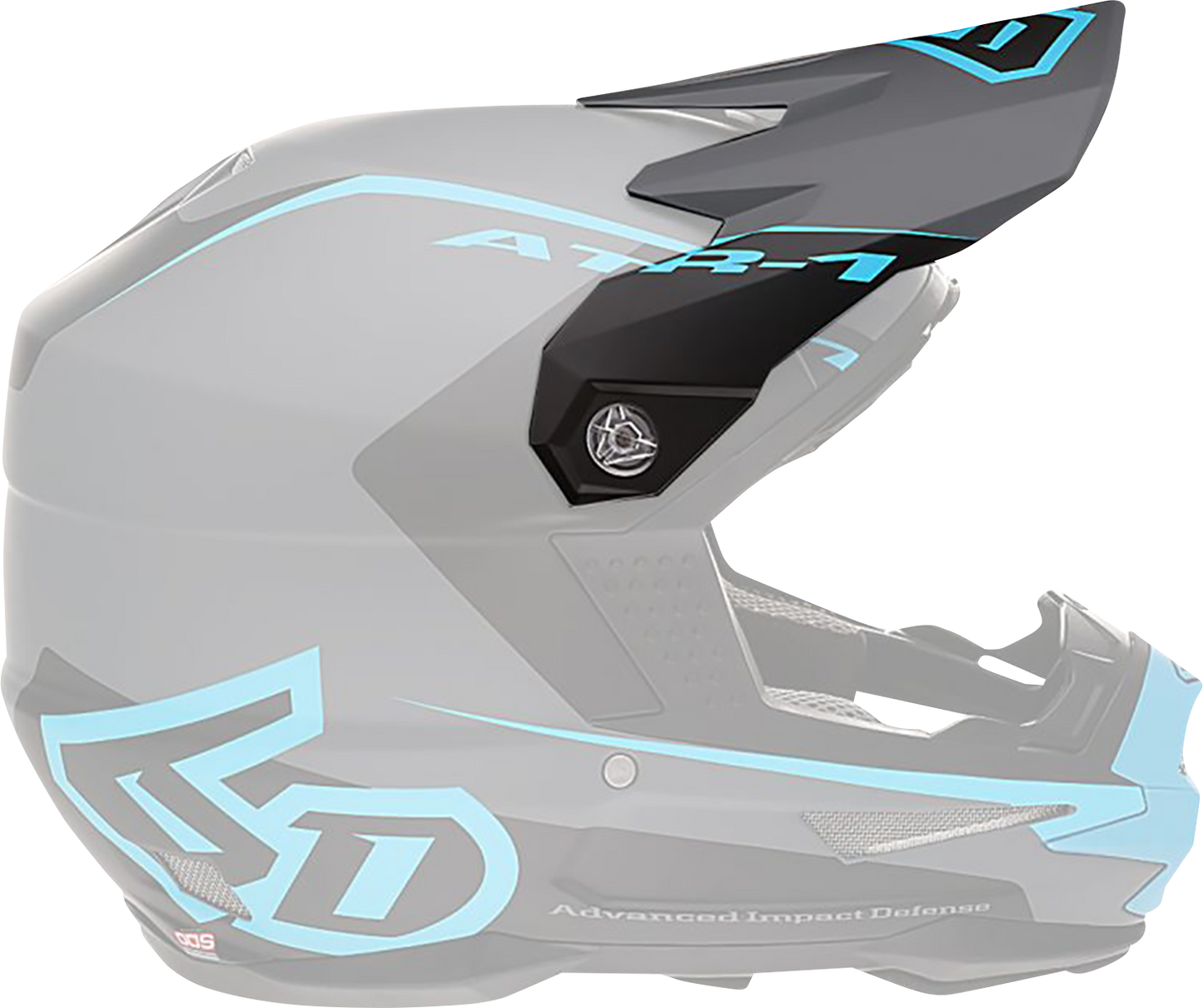 6D HELMETS ATR-1 Visor - Stealth - Cyan 72-3731