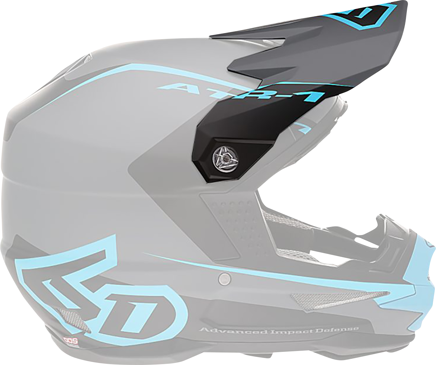 6D HELMETS ATR-1 Visor - Stealth - Cyan 72-3731
