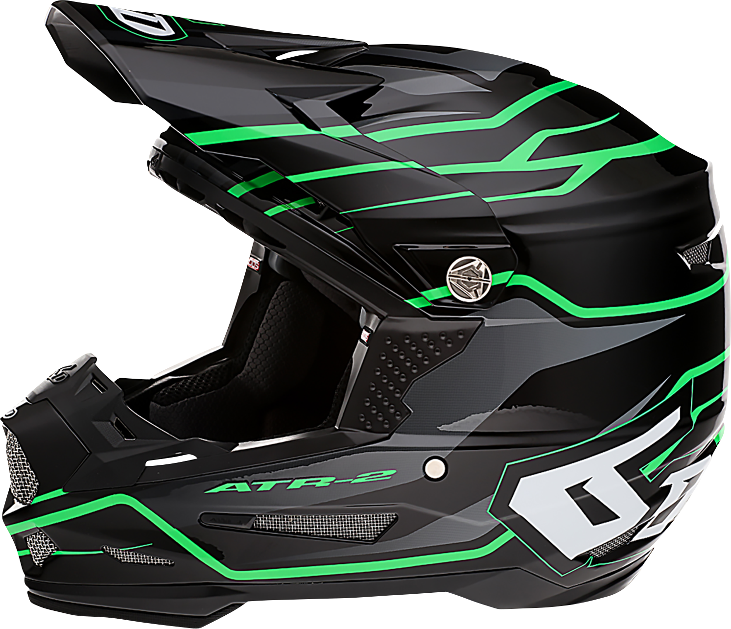 6D HELMETS ATR-2 Helmet - Phase - Black/Green - Medium 12-2846