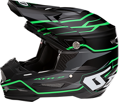 6D HELMETS ATR-2 Helmet - Phase - Black/Green - Large 12-2847