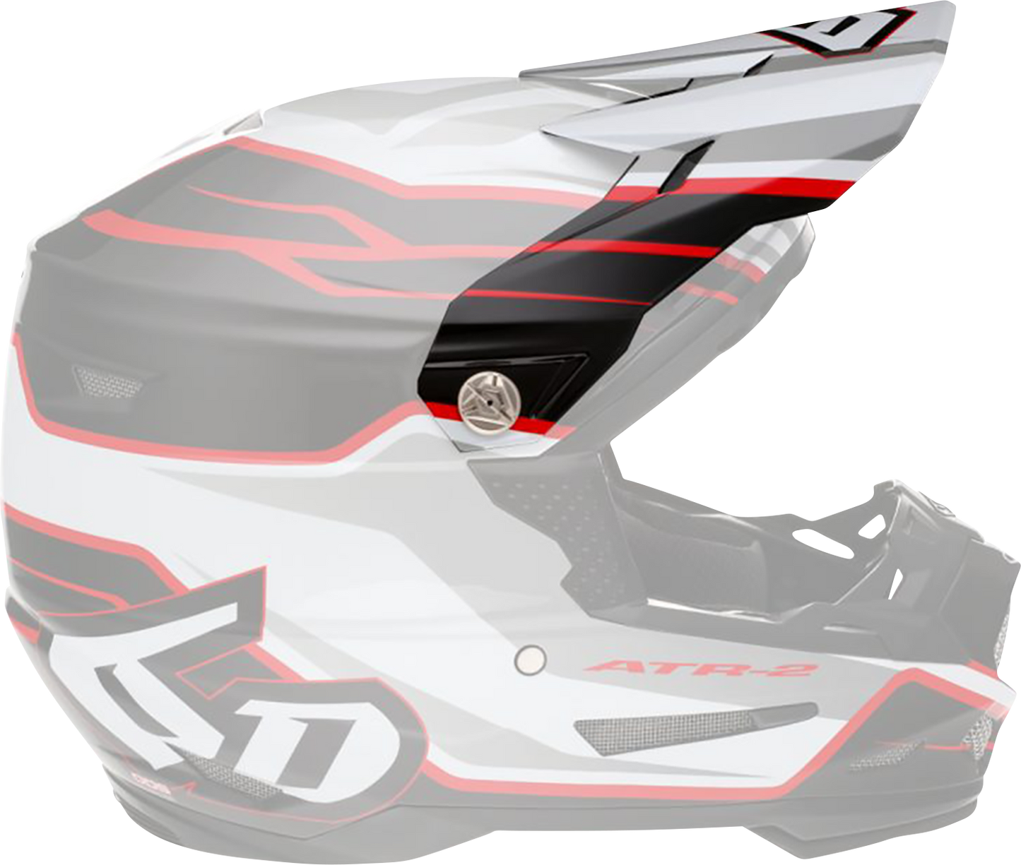 6D HELMETS ATR-2 Visor - Phase - White Red 72-6099