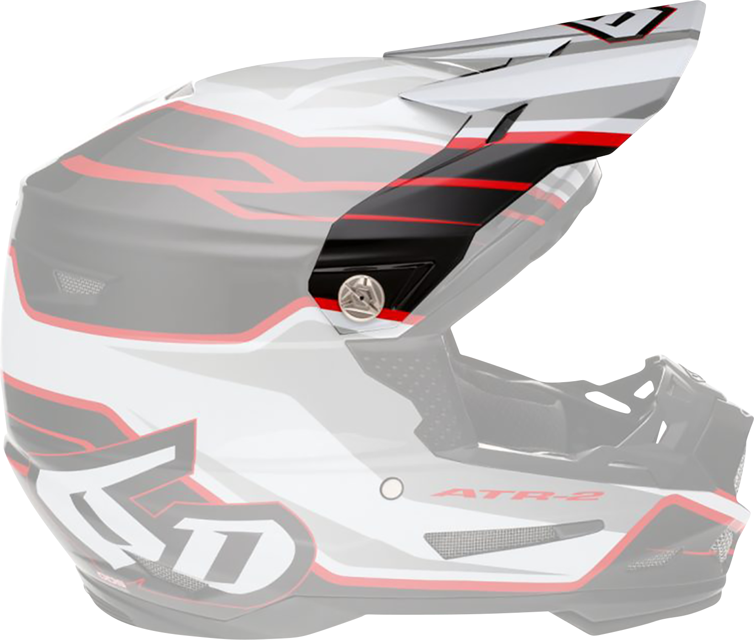 6D HELMETS ATR-2 Visor - Phase - White Red 72-6099