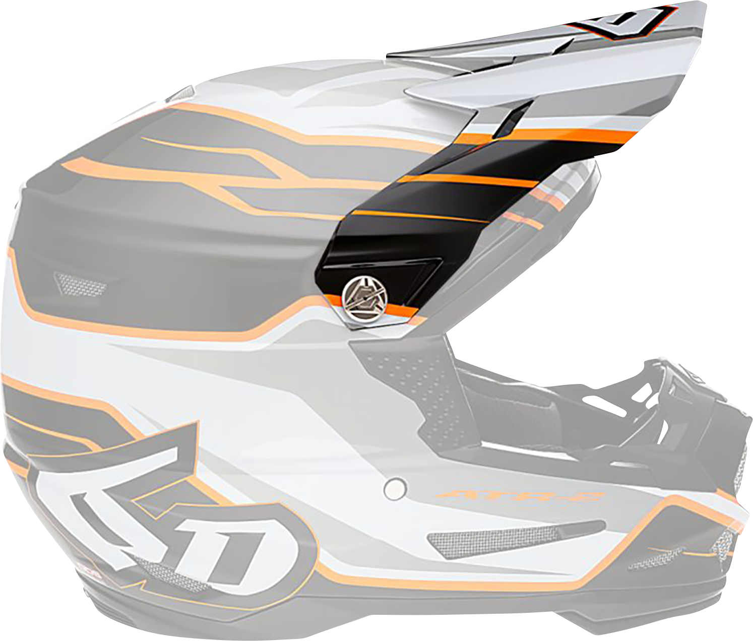 6D HELMETS ATR-2 Visor - Phase - White Orange 72-6100