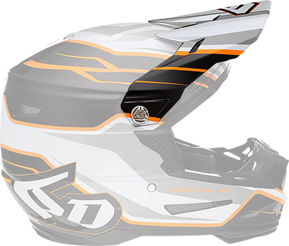 6D HELMETS ATR-2 Visor - Phase - White Orange 72-6100